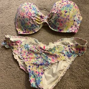 Victoria Secret floral swim suit 2 piece set